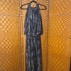 Sentimental New York Abstract Halter romper